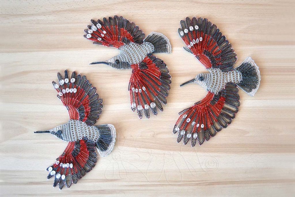 Muráriky červenokrídle podľa kresieb prírodovedca Miroslava Sanigu