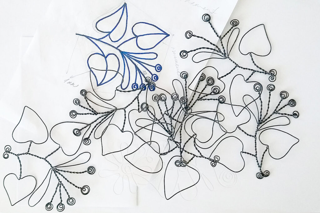 Nevypletené diely košíka